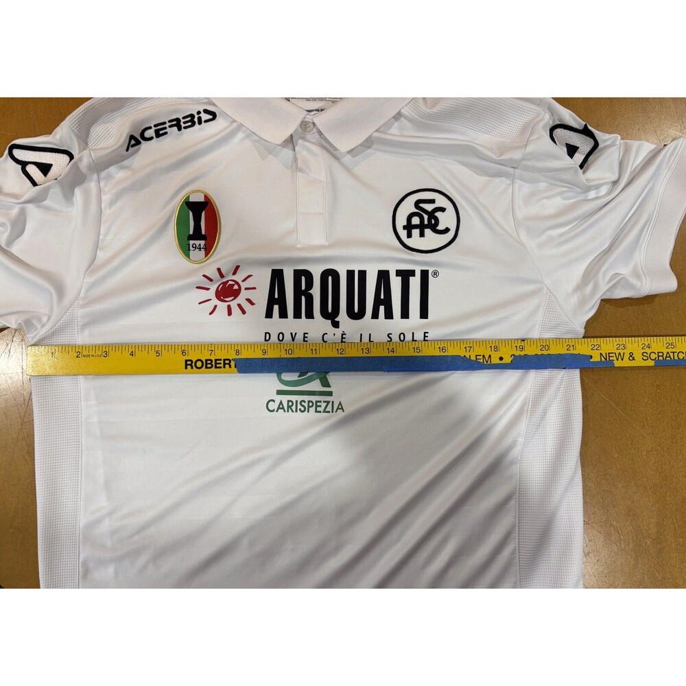 SPEZIA ITALY FOOTBALL SOCCER SHIRT JERSEY CALCIO HOME 2017/2018 EXTRA LARGE NEW - Picture 7 of 8